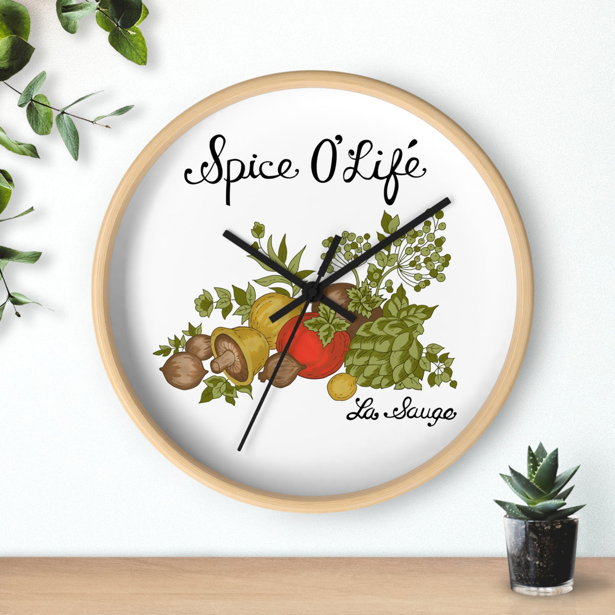 70s Spice Of Life Corningware Inspired Kitschy Mod Retro Wall Clock - Mid Century Modern Gal