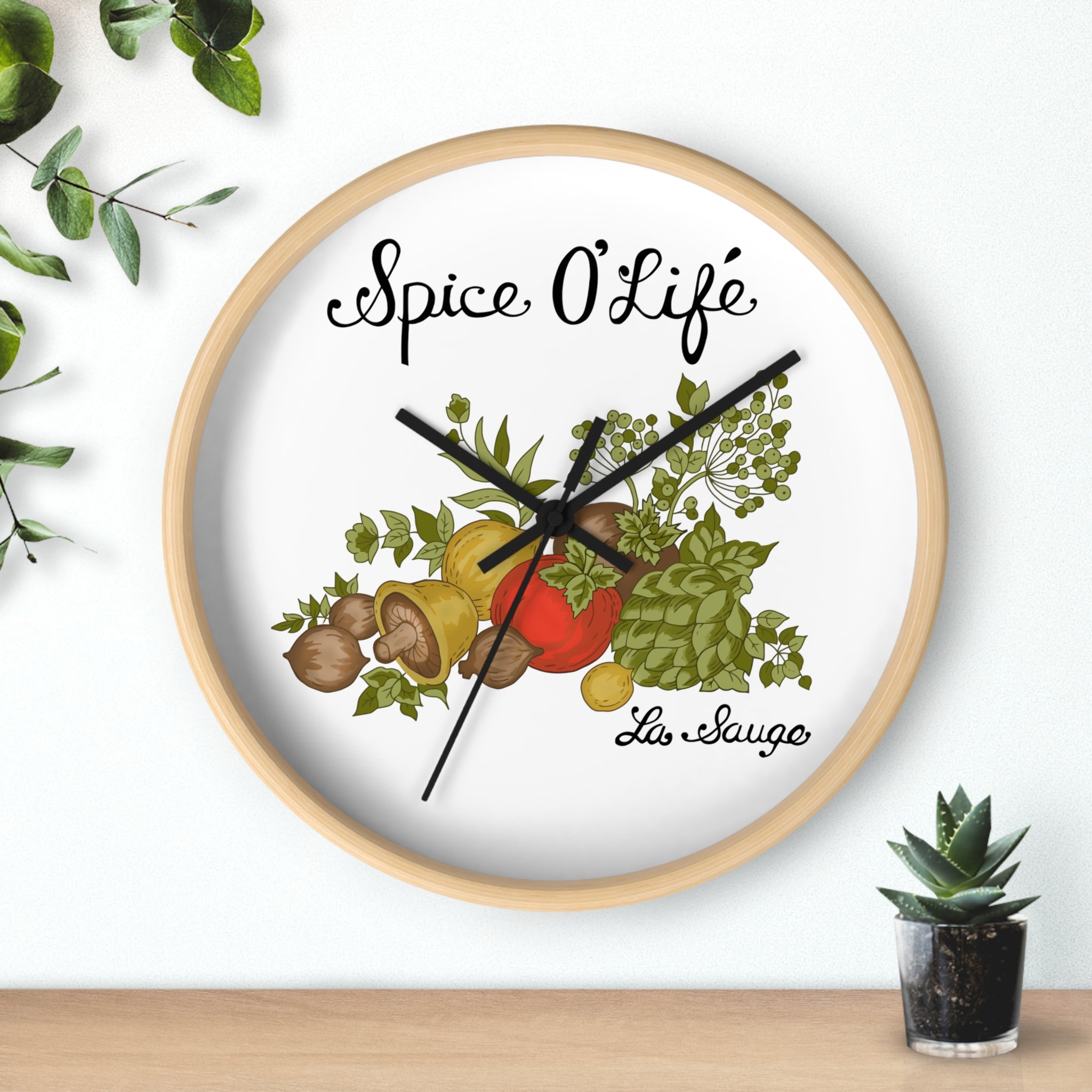 70s Spice Of Life Corningware Inspired Kitschy Mod Retro Wall Clock