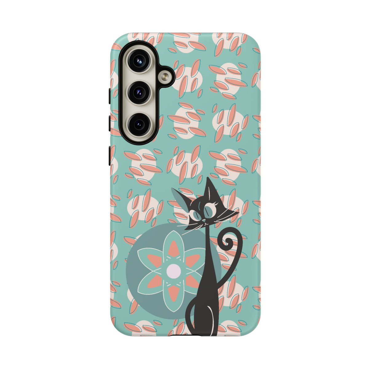 Atomic Cat, Mid Century Modern Funky Fun Smart Phone Tough Phone Cases