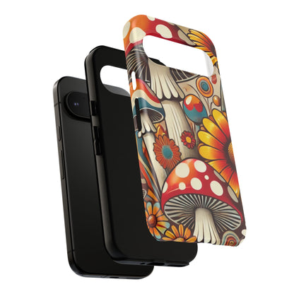 Colorful Mushroom Flower Phone Case - Boho Chic Design