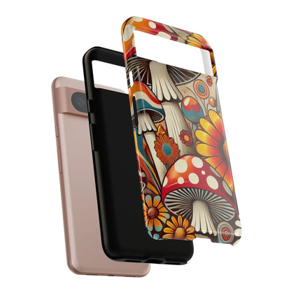 Colorful Mushroom Flower Phone Case - Boho Chic Design