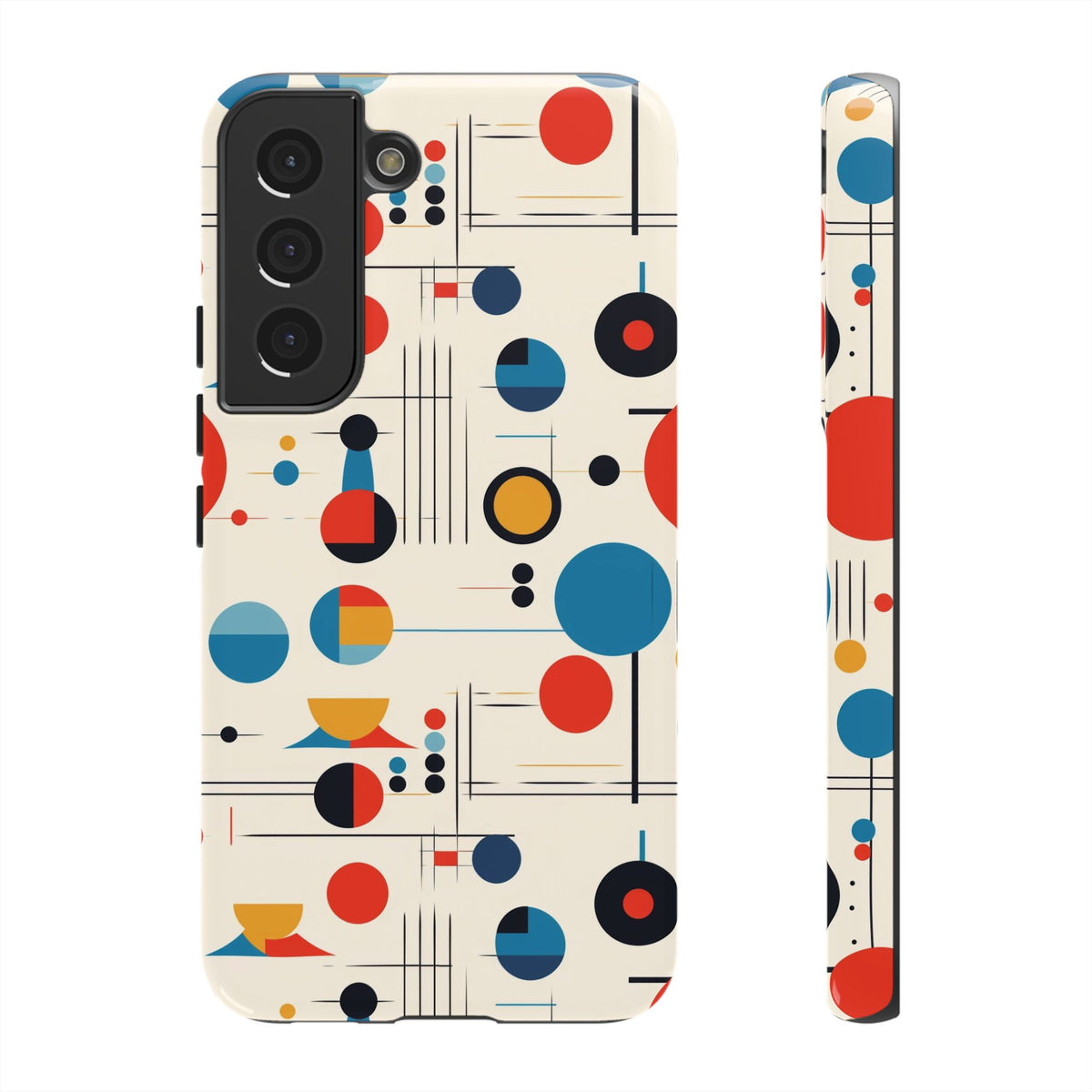 Mid Mod Bauhaus Designed iPhone, Samsung, Retro Phone Tough Cases - Mid Century Modern Gal