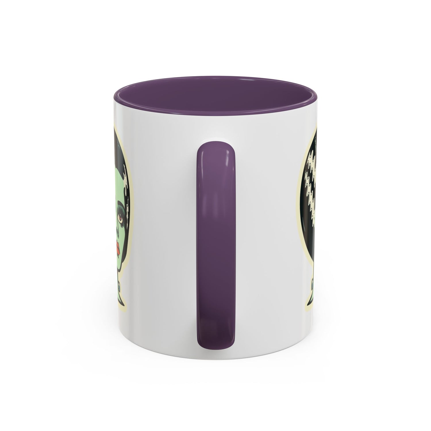 Bride of Frankenstein Retro Mid Mod Horror Buff Accent Coffee Mug - Mid Century Modern Gal