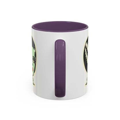 Bride of Frankenstein Retro Mid Mod Horror Buff Accent Coffee Mug - Mid Century Modern Gal