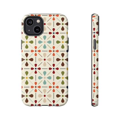 Scandinavian Flower, Mid Modern Danish Design Tough Phone Case