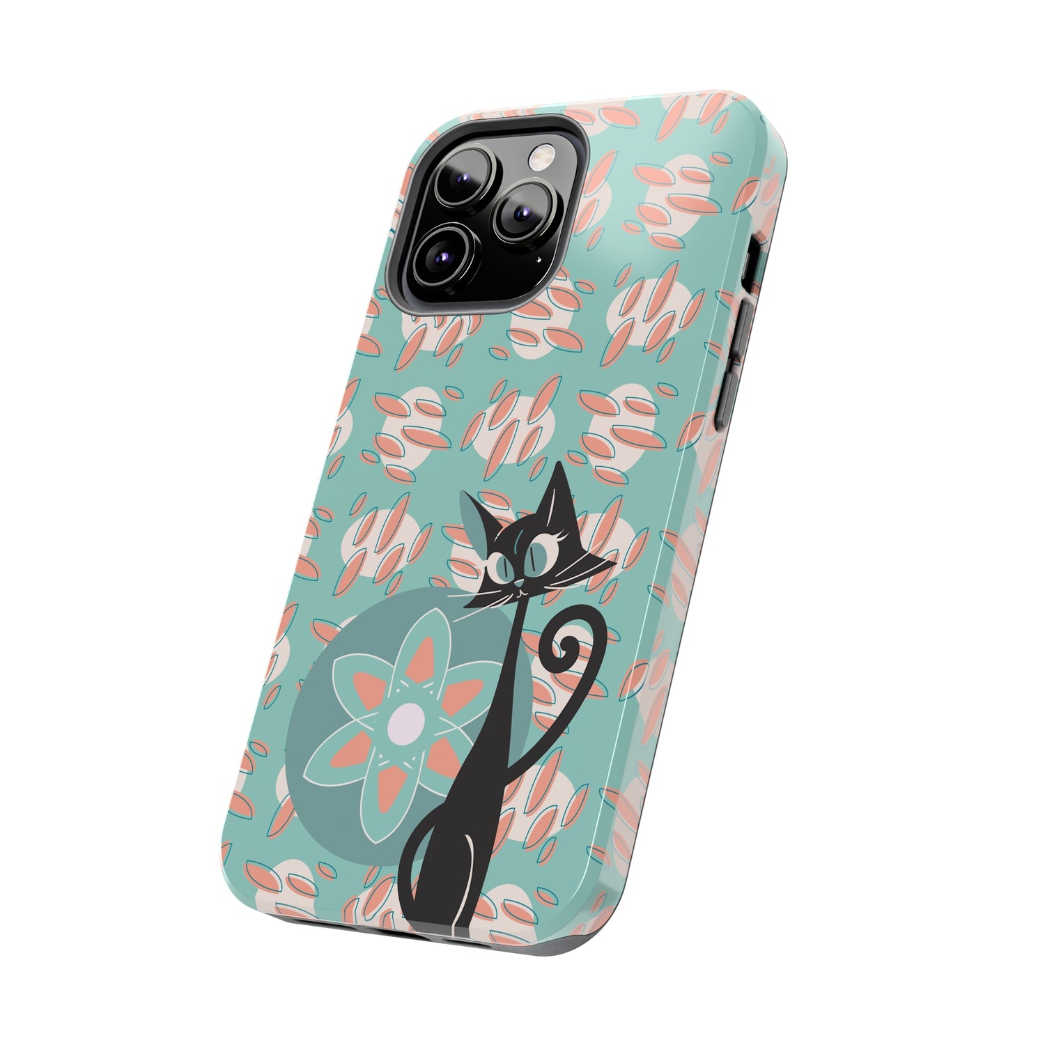 Atomic Cat, Mid Century Modern Funky Fun Smart Phone Tough Phone Cases