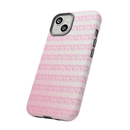 Pink Pyrex Gooseberry Striped Phone Case, Stylish Phone Cover, Tough Protective Case, Cute Cell Phone Case, Trending Gift for Her