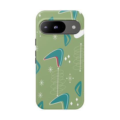 Mid Century Modern Atomic Boomerang, 50s Space Age Tough Phone Case