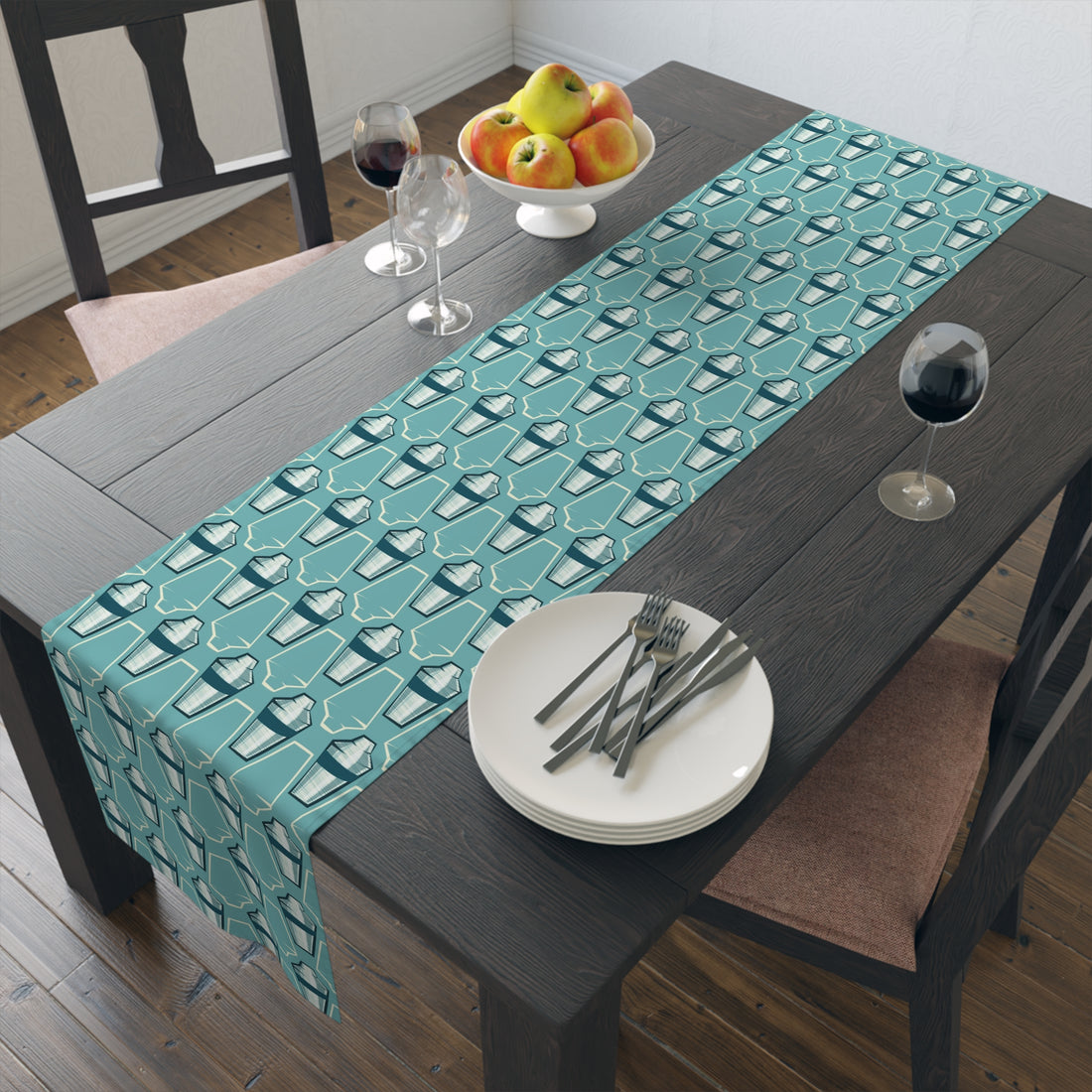 Mid Century Modern Barware Martini Shaker Modern Table Runner - Mid Century Modern Gal