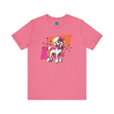 50s Poodle Kitschy Playful Kitschy Mod- Fun Unisex Jersey Short Sleeve T-Shirt - Mid Century Modern Gal