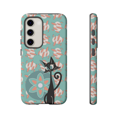 Atomic Cat, Mid Century Modern Funky Fun Smart Phone Tough Phone Cases