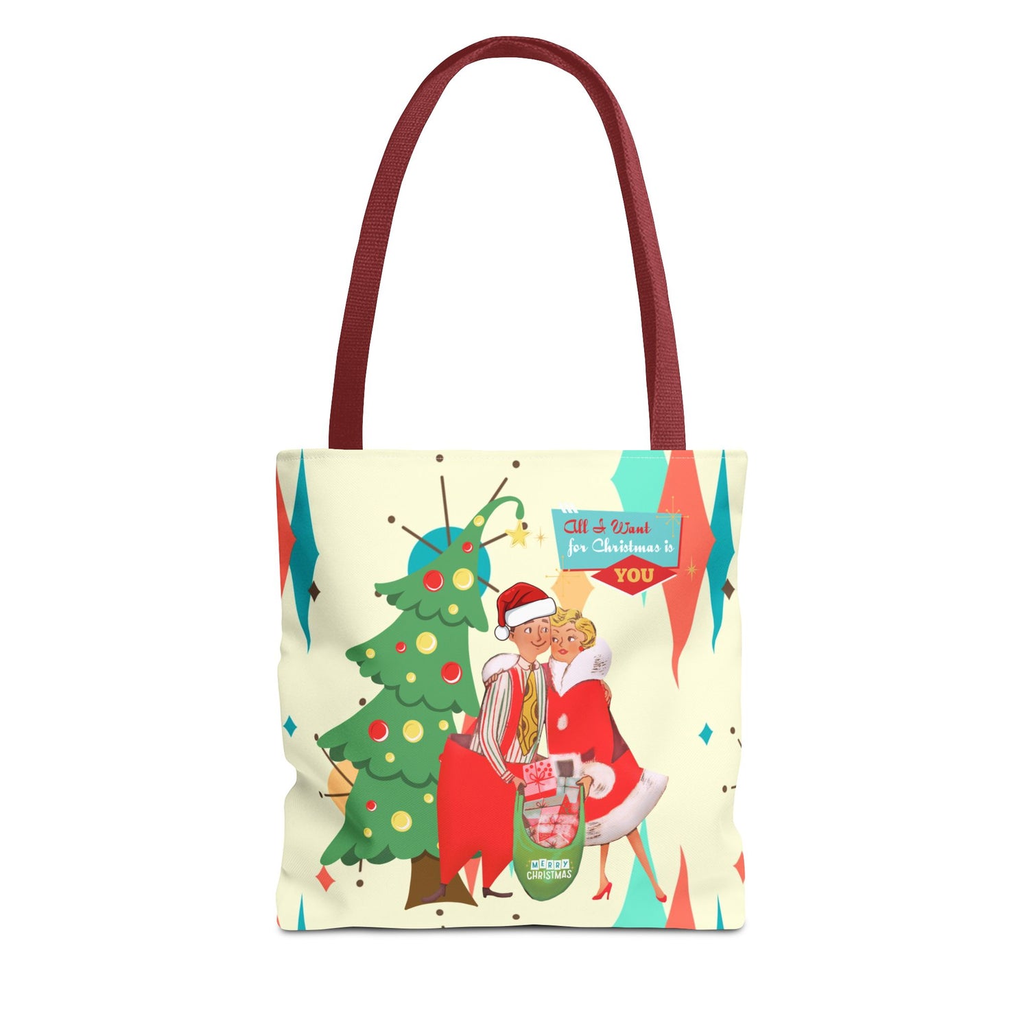 Cute Xmas Tote Bags Snowman Christmas Gift Bag Red Inch