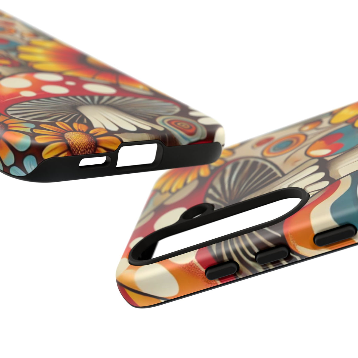 Colorful Mushroom Flower Phone Case - Boho Chic Design