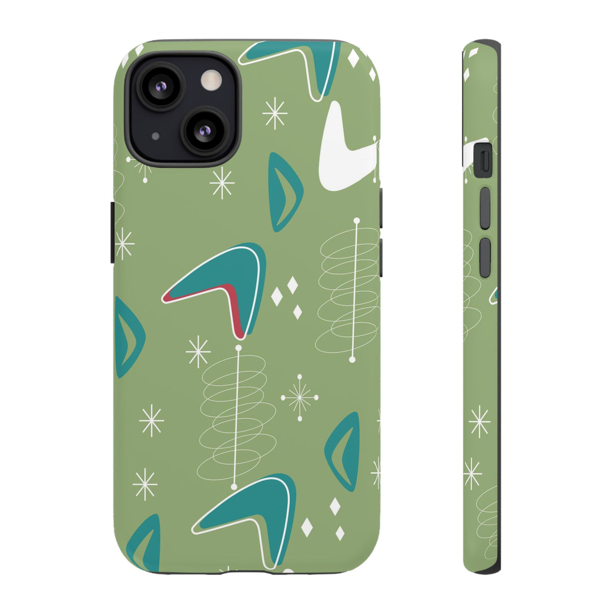 Mid Century Modern Atomic Boomerang, 50s Space Age Tough Phone Case