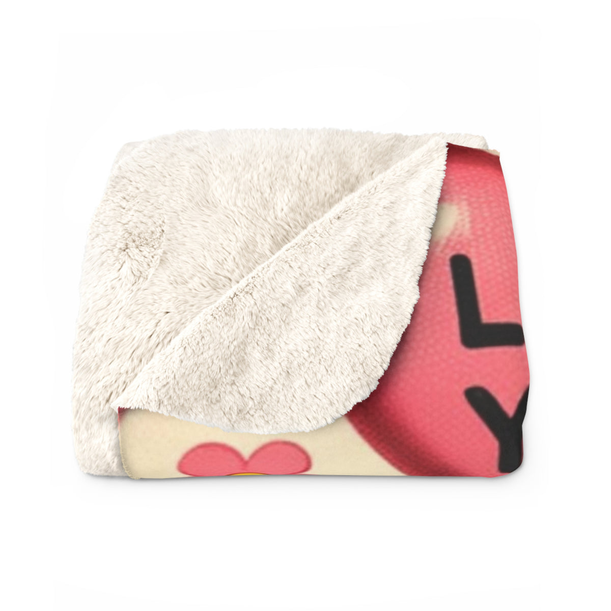 Vintage 50s Valentine's Day Sherpa Fleece Blanket - Love & Hugs Design - Mid Century Modern Gal