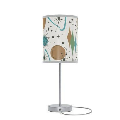 Mid Century Modern Table Lamp, Atomic Kitschy Cats, Starbursts Boomerang Themed Table Lamp - Mid Century Modern Gal
