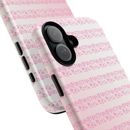 Pink Pyrex Gooseberry Striped Phone Case, Stylish Phone Cover, Tough Protective Case, Cute Cell Phone Case, Trending Gift for Her