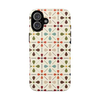 Scandinavian Flower, Mid Modern Danish Design Tough Phone Case