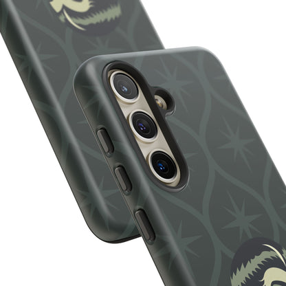 Vampire Dracula Girl Halloween Goth Horror Buff MCM Green Tough Phone Case