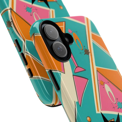 Atomic Cat Mid Mod Retro Cat Phone Case - Tough Cases for Stylish Cat Lovers