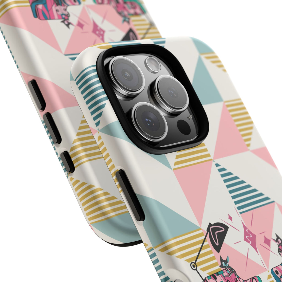 Atomic Cats Reading, Book Talk, Book Lover, Retro Chic Phone Case with Retro Vibe - Cozy Living Room Design