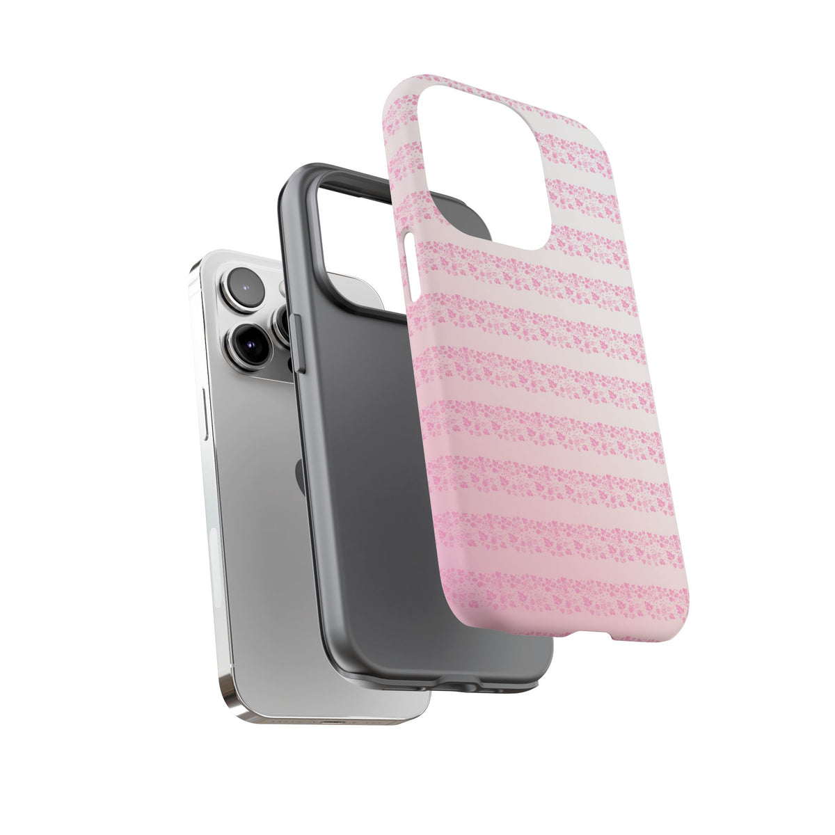 Pink Pyrex Gooseberry Striped Phone Case, Stylish Phone Cover, Tough Protective Case, Cute Cell Phone Case, Trending Gift for Her