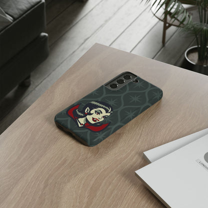 Vampire Dracula Girl Halloween Goth Horror Buff MCM Green Tough Phone Case