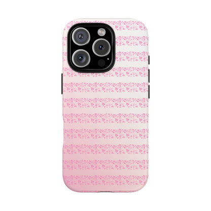 Pink Pyrex Gooseberry Striped Phone Case, Stylish Phone Cover, Tough Protective Case, Cute Cell Phone Case, Trending Gift for Her