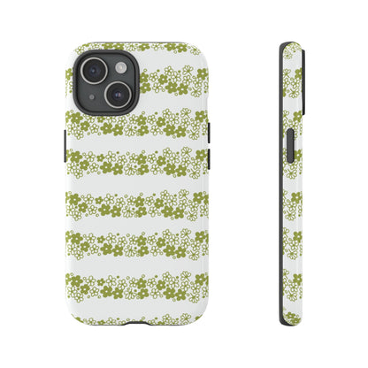 Pyrex Crazy Daisy Spring BlossonFloral Phone Case: Tough Cases with Elegant Green Floral Design, Durable Phone Cover