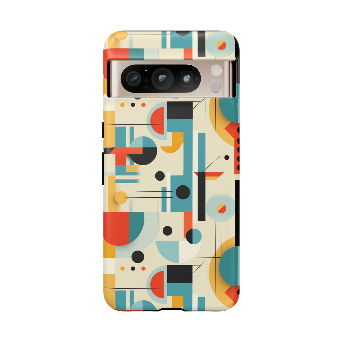 Bauhaus Designed Mid Mod Geometric Groovy Smart Phone, iPhone, Samsung, Pixel Compatible Tough Cases