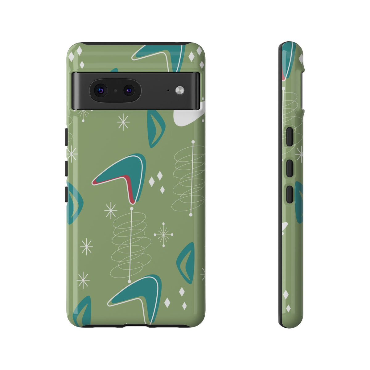 Mid Century Modern Atomic Boomerang, 50s Space Age Tough Phone Case