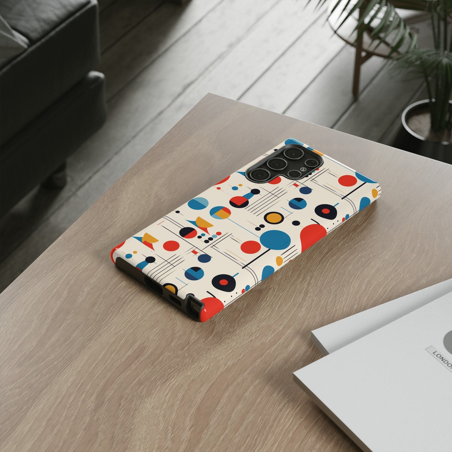 Mid Mod Bauhaus Designed iPhone, Samsung, Retro Phone Tough Cases