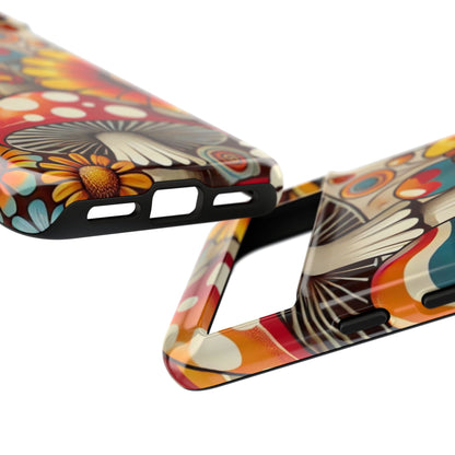 Colorful Mushroom Flower Phone Case - Boho Chic Design