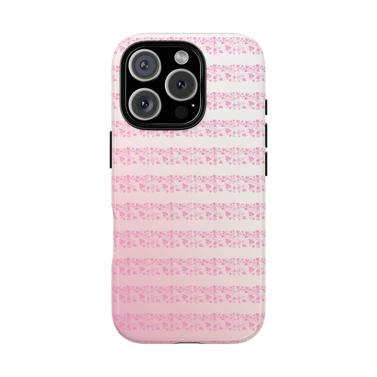 Pink Pyrex Gooseberry Striped Phone Case, Stylish Phone Cover, Tough Protective Case, Cute Cell Phone Case, Trending Gift for Her