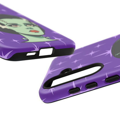 Bride of Frankenstein Retro Mid Mod Horror Buff Purple Halloween Tough Phone Case