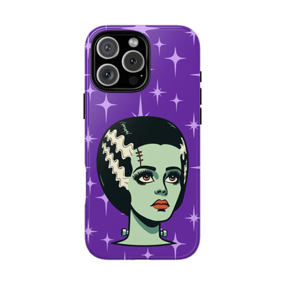 Bride of Frankenstein Retro Mid Mod Horror Buff Purple Halloween Tough Phone Case
