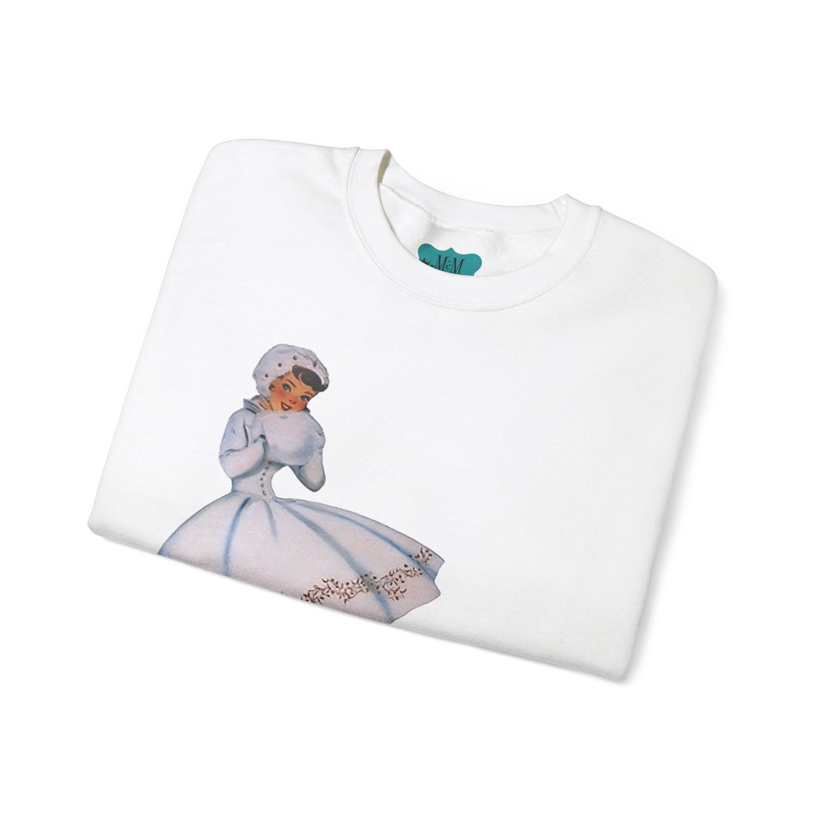 Mid Century Modern Christmas, Mod Gal, Kitschy Vintage-Inspired Unisex Heavy Blend™ Crewneck Sweatshirt - "When Santa Gets Your Letter" - Mid Century Modern Gal