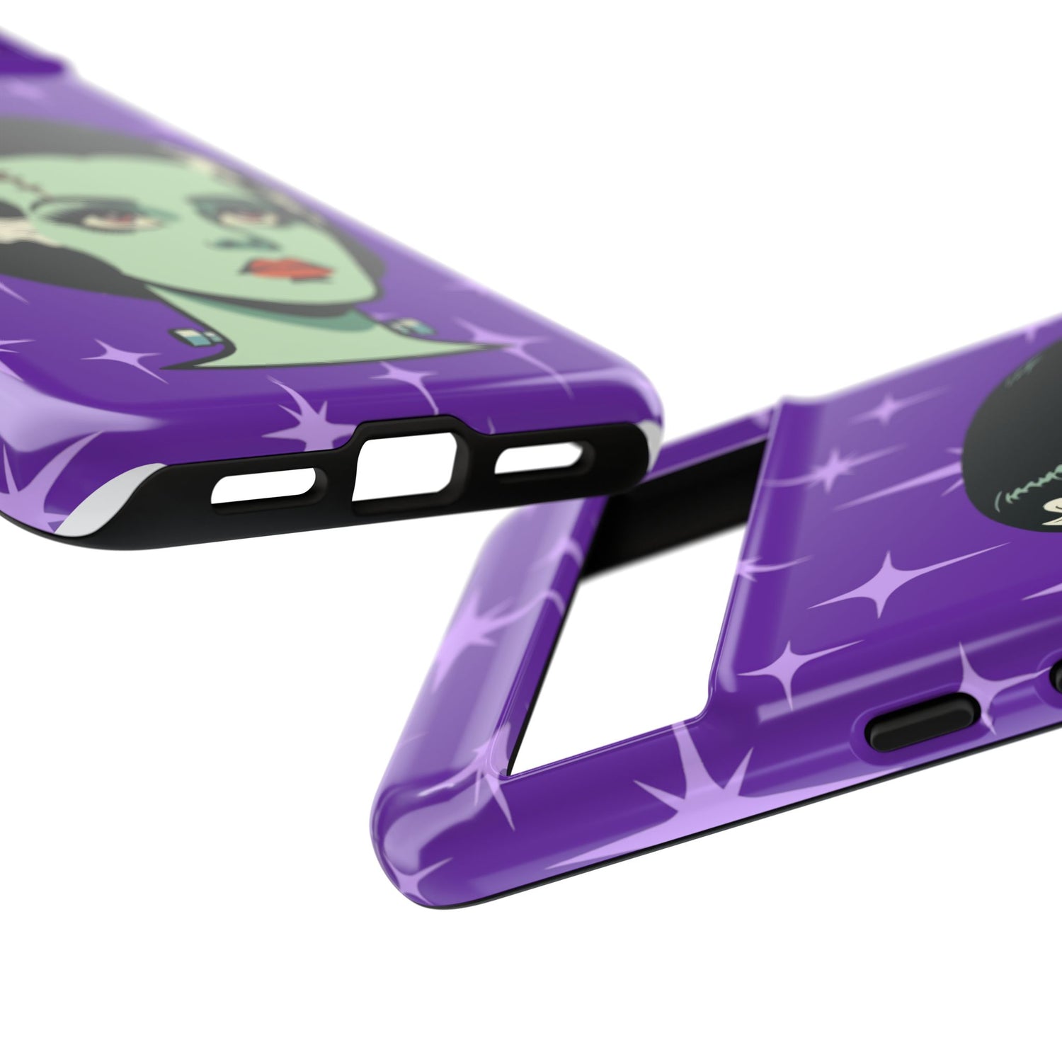 Bride of Frankenstein Retro Mid Mod Horror Buff Purple Halloween Tough Phone Case