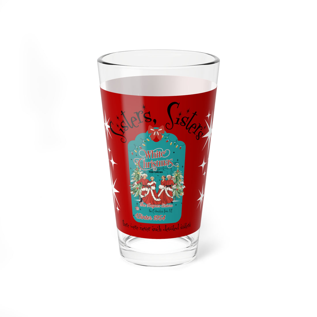 Wallace And Davis Sisters Sisters Retro Christmas Holiday Cocktail Glas Perfect Gift for Festive Season, Parties, Christmas