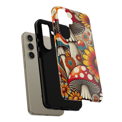 Colorful Mushroom Flower Phone Case - Boho Chic Design