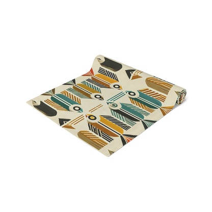 Mid Century Modern Fish Decor, Abstract Bauhaus-Inspired Table Runner - Mid Century Modern Gal