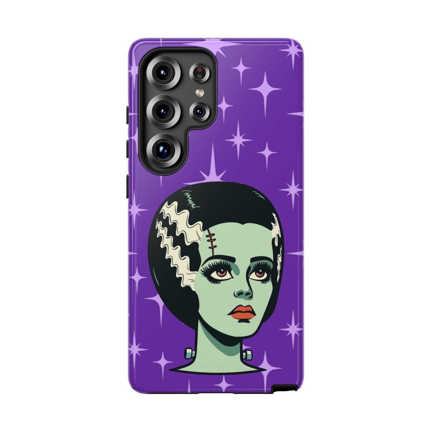 Bride of Frankenstein Retro Mid Mod Horror Buff Purple Halloween Tough Phone Case