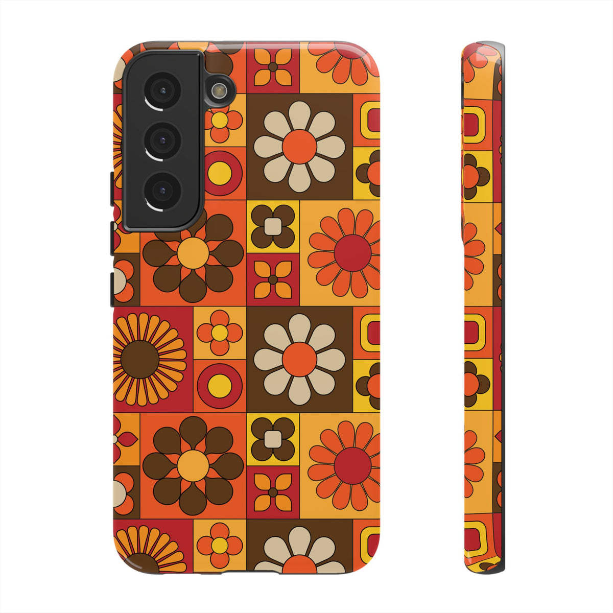 Retro 70s Mid Mod Floral Phone Case | Tough Cases for Flower Lovers