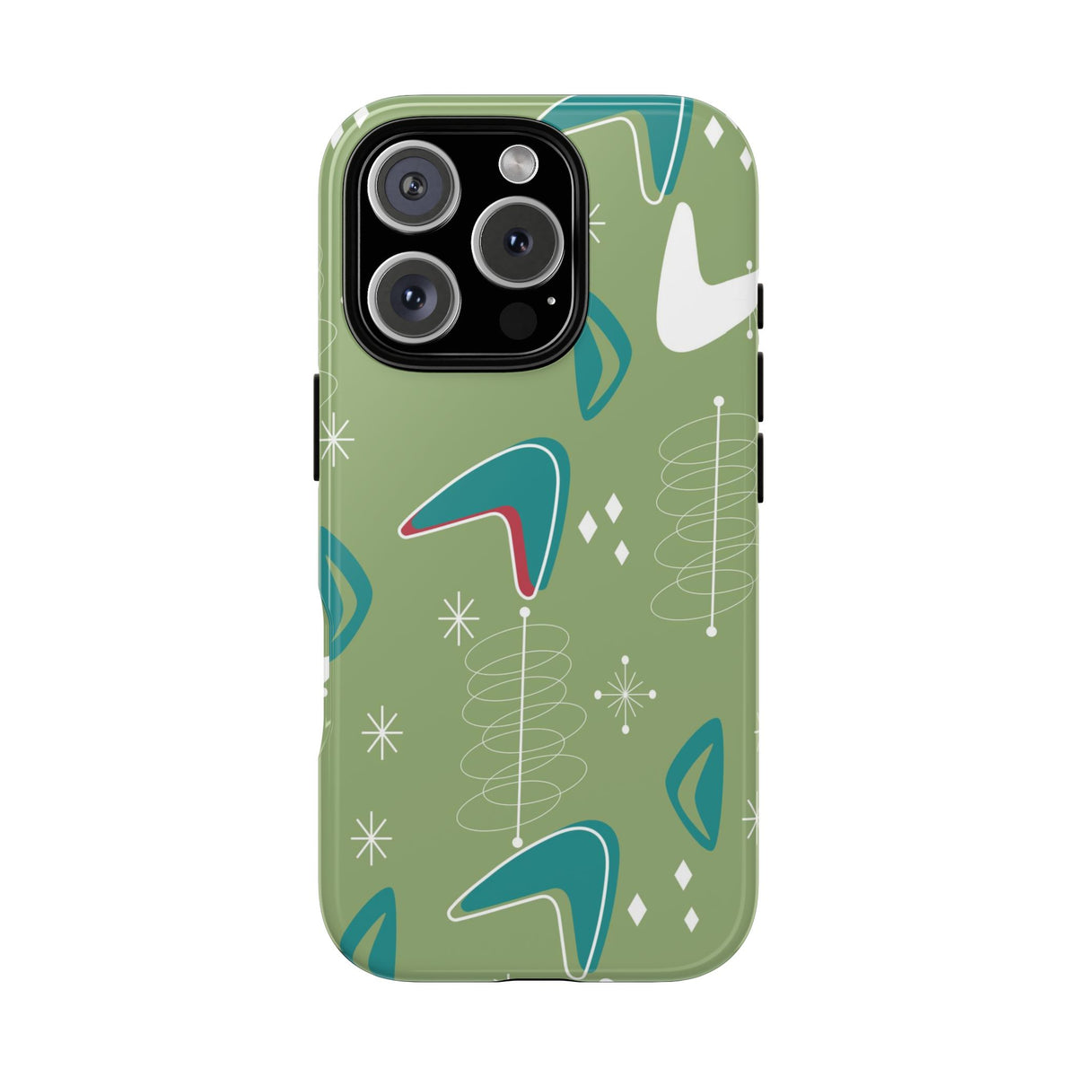 Mid Century Modern Atomic Boomerang, 50s Space Age Tough Phone Case
