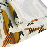 Atomic Fish, Bauhaus Mid Century Modern Fish Table Runner - Colorful Decor for Dining - Mid Century Modern Gal