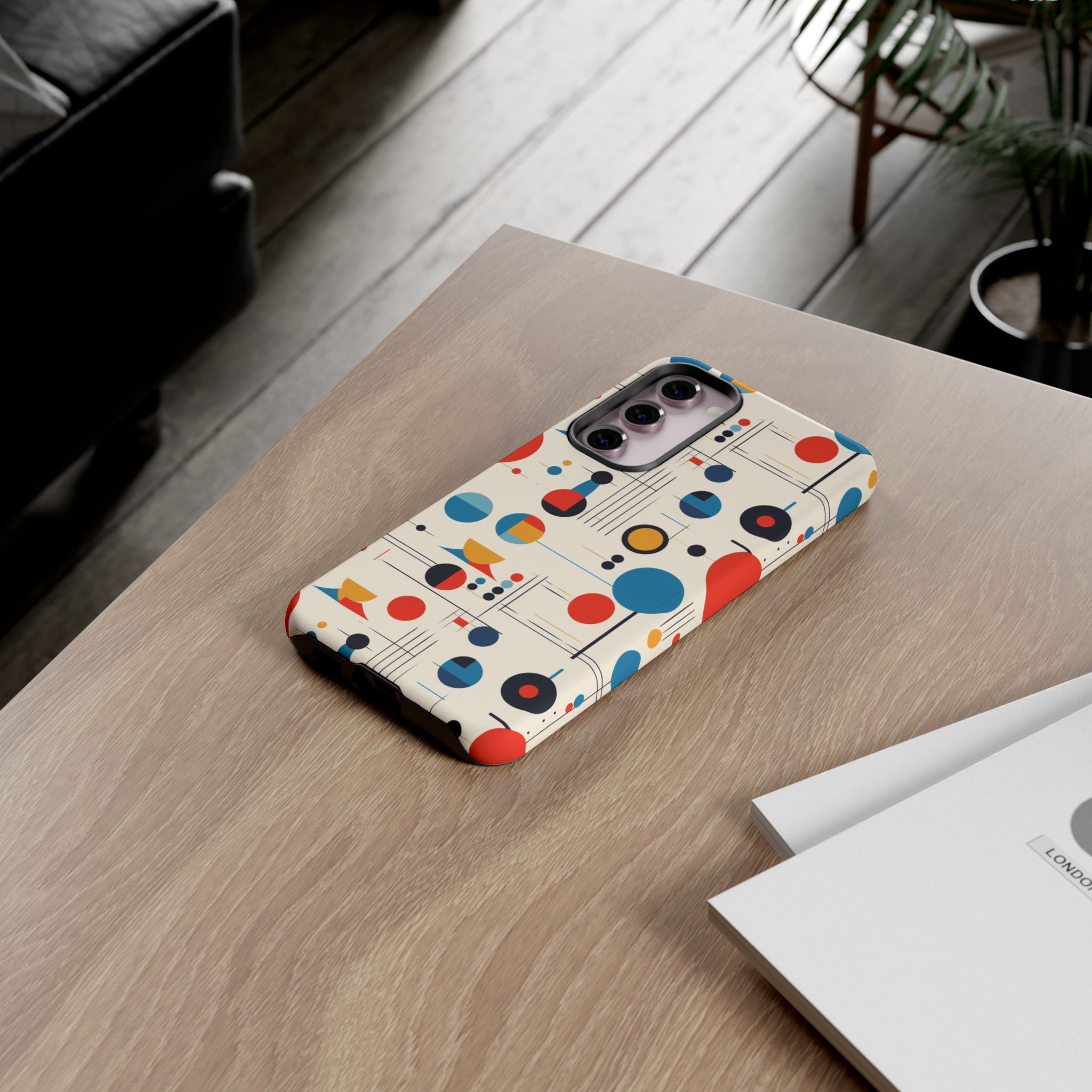 Mid Mod Bauhaus Designed iPhone, Samsung, Retro Phone Tough Cases