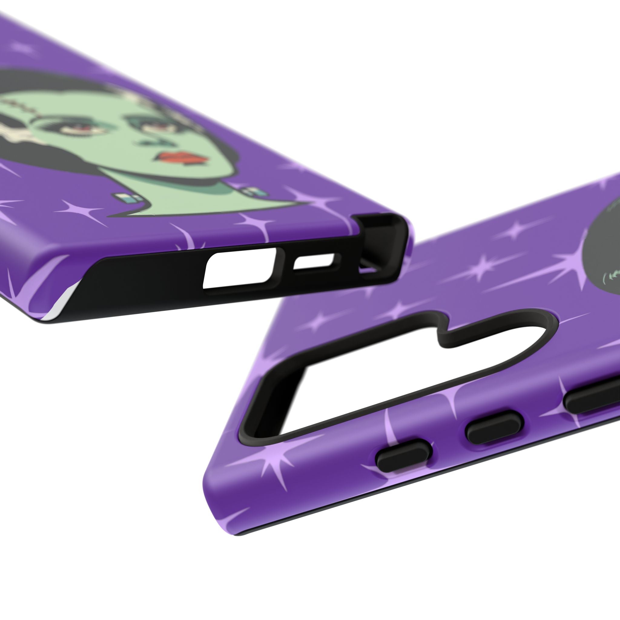 Bride of Frankenstein Retro Mid Mod Horror Buff Purple Halloween Tough Phone Case