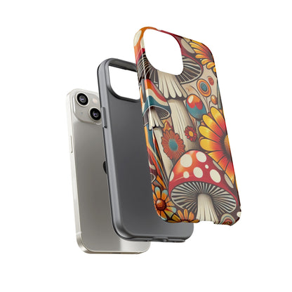 Colorful Mushroom Flower Phone Case - Boho Chic Design