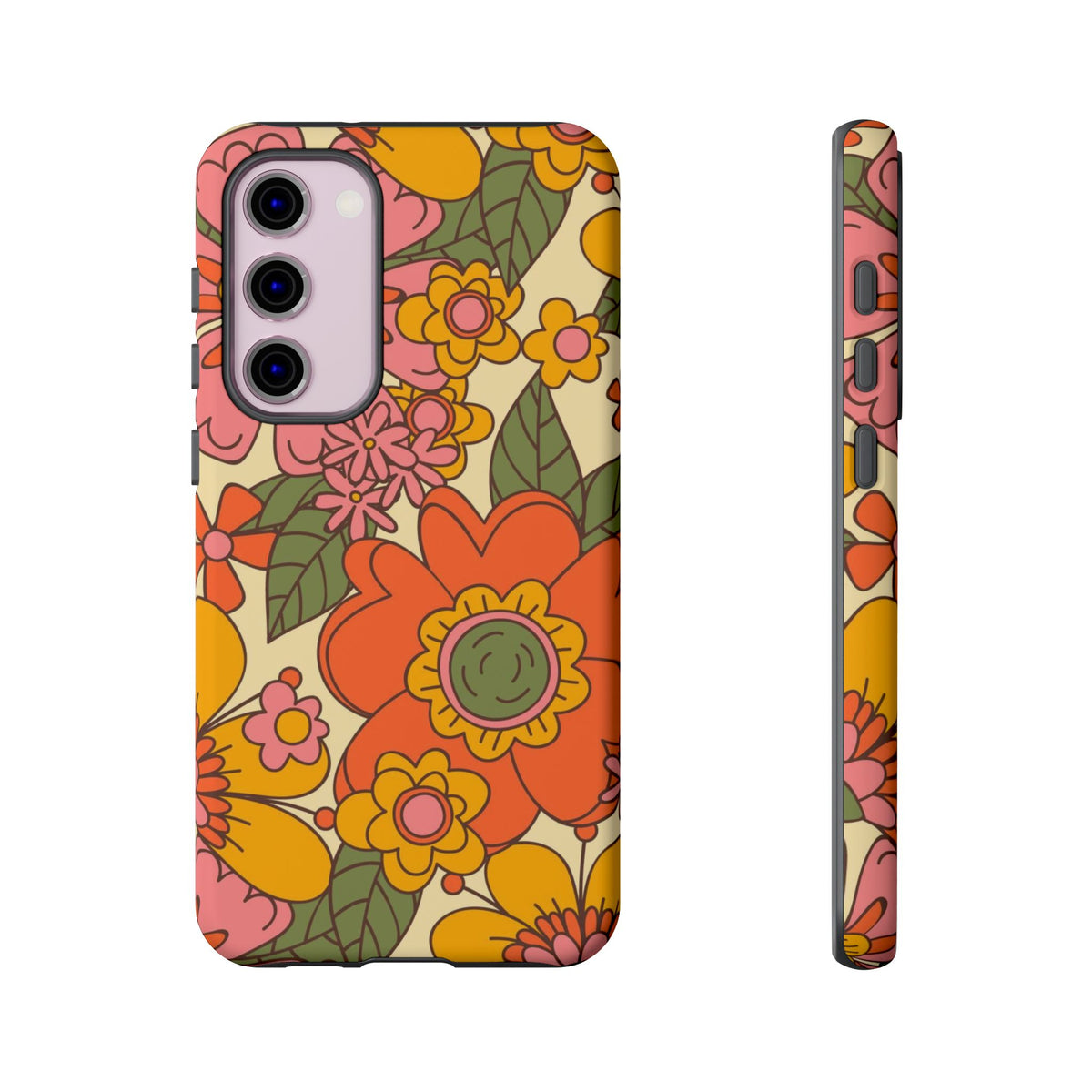 Groovy Retro Flower Power Vintage Inspired Pattern Smart Phones Tough Phone Cases