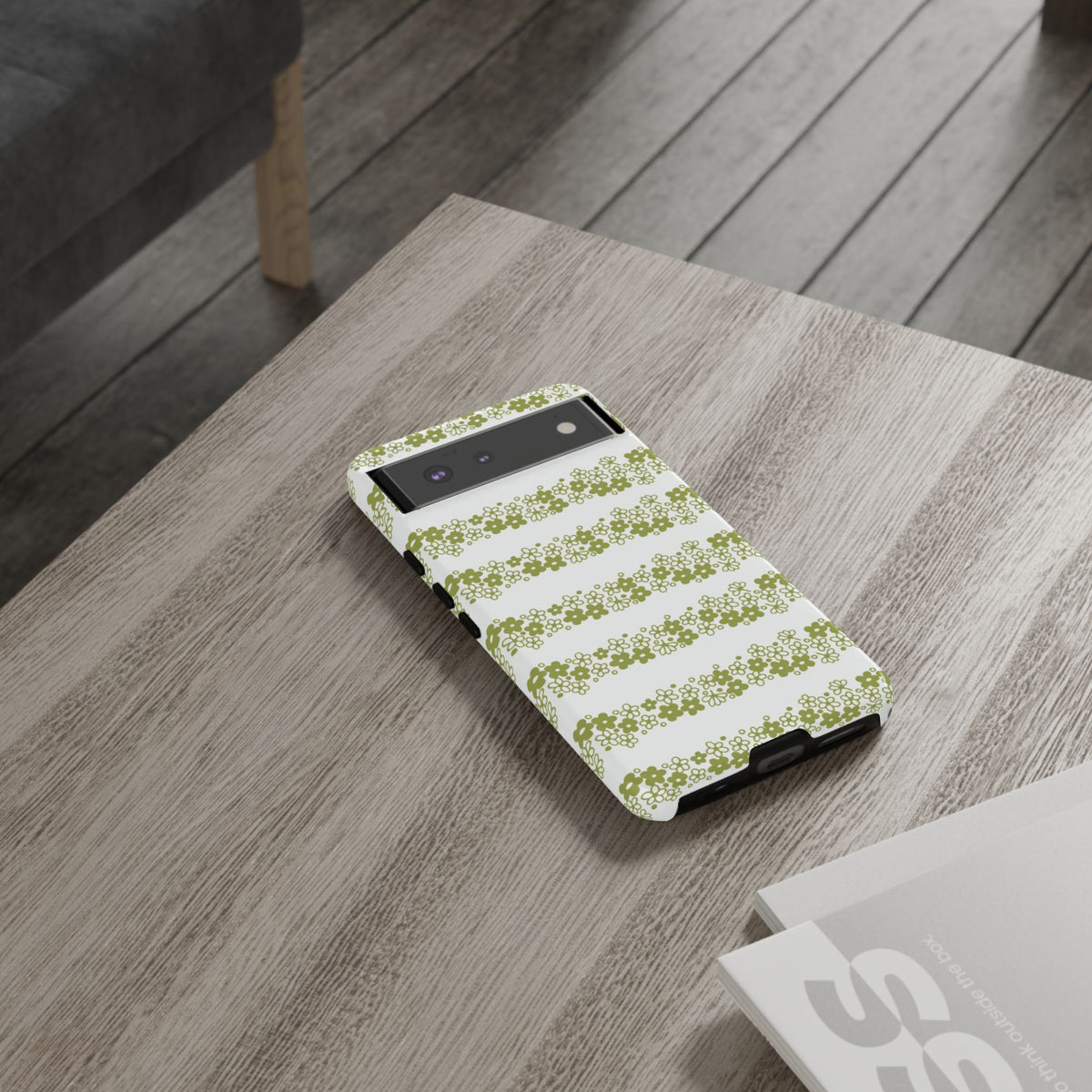 Pyrex Crazy Daisy Spring BlossonFloral Phone Case: Tough Cases with Elegant Green Floral Design, Durable Phone Cover